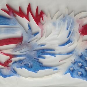 Patriotic Red White and Blue Eagle Wall Art